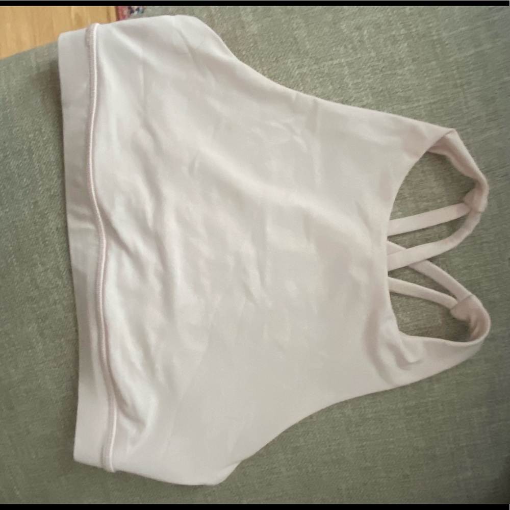 Lululemon high neck energy bra blush pink